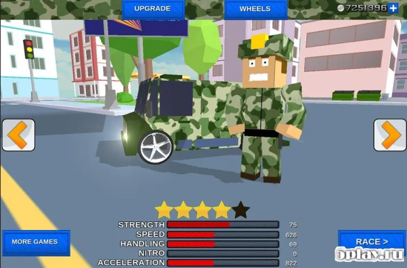 Blocky Army City Rush Racer screenshot 2