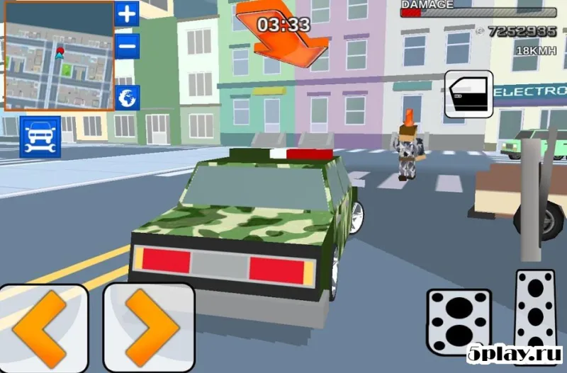 Blocky Army City Rush Racer screenshot 4