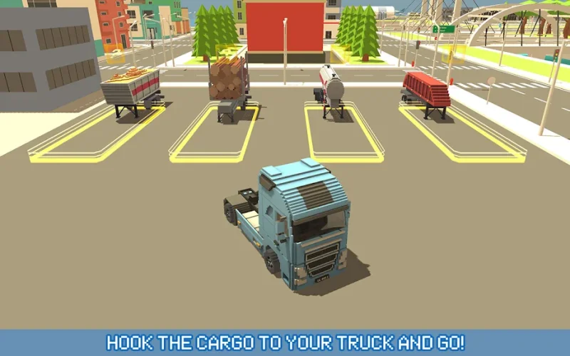 Blocky Truck Driver: Urban Transport screenshot