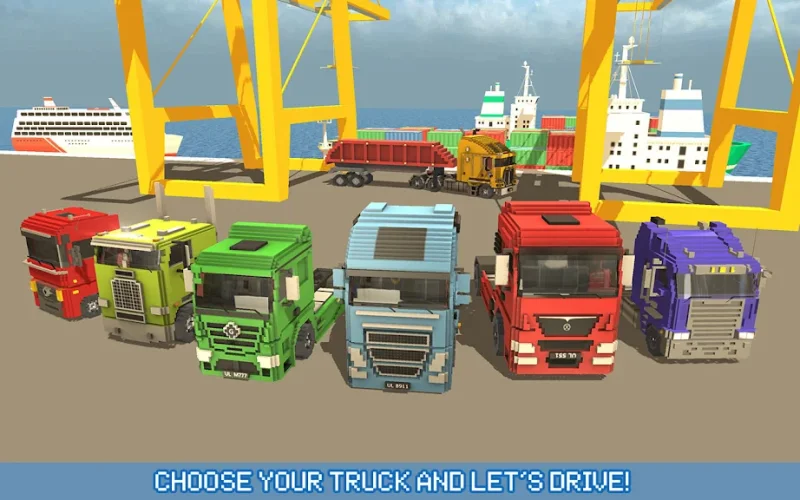 Blocky Truck Driver: Urban Transport screenshot
