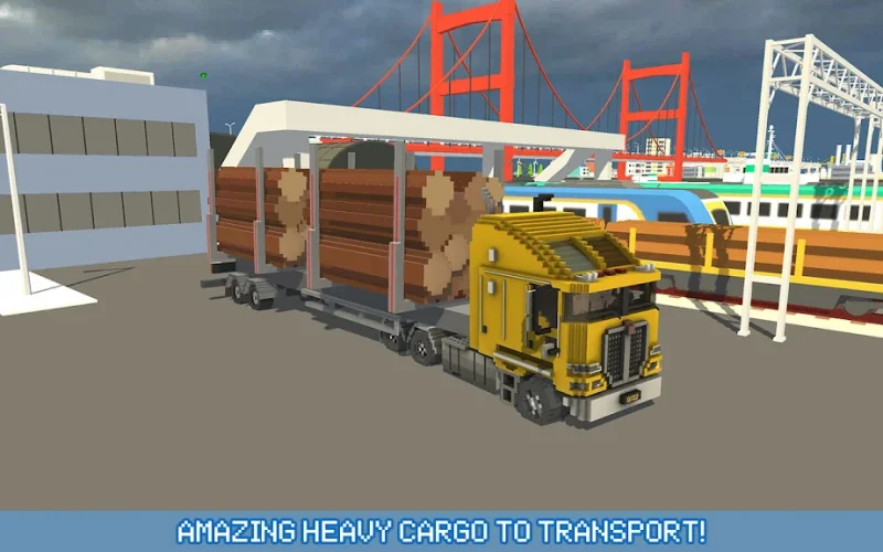 Blocky Truck Driver: Urban Transport screenshot