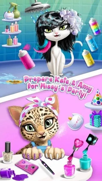 Cat Hair Salon Birthday Party - Virtual Kitty Care screenshot 1