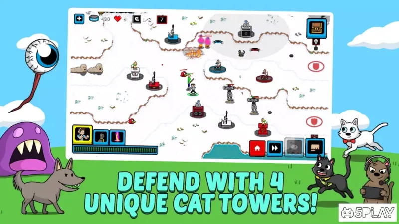 Cats & Cosplay: Superhero TD Battles 2.0.1 screenshot 2