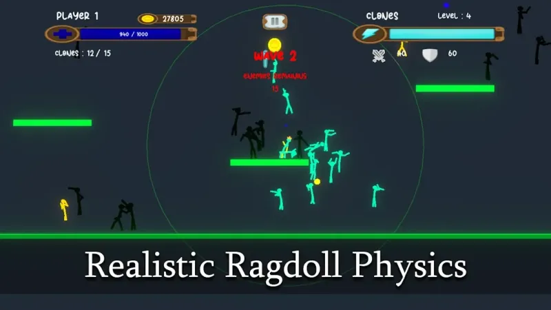 Clone Warfare: Stickman Ragdoll Fighting Game 1.9 screenshot 2