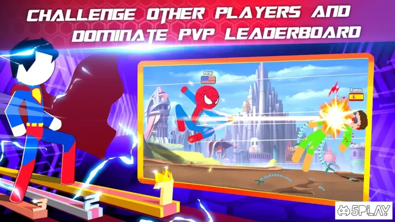 Бой героев Супер Stickman 2.5 screenshot 2