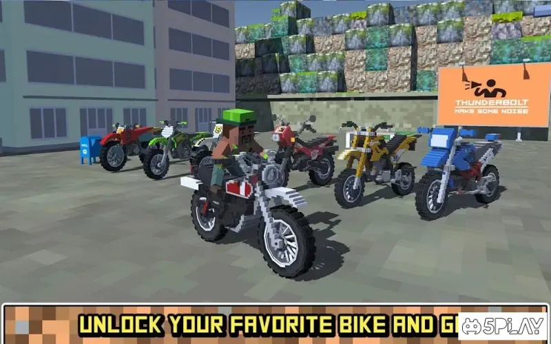 Блочный мото велосипед SIM: летний ветер 1.9 screenshot 3