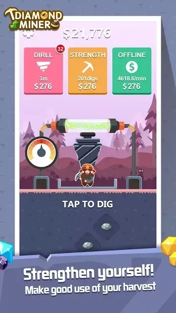 Diamond Miner: Treasure Digger !! screenshot 2