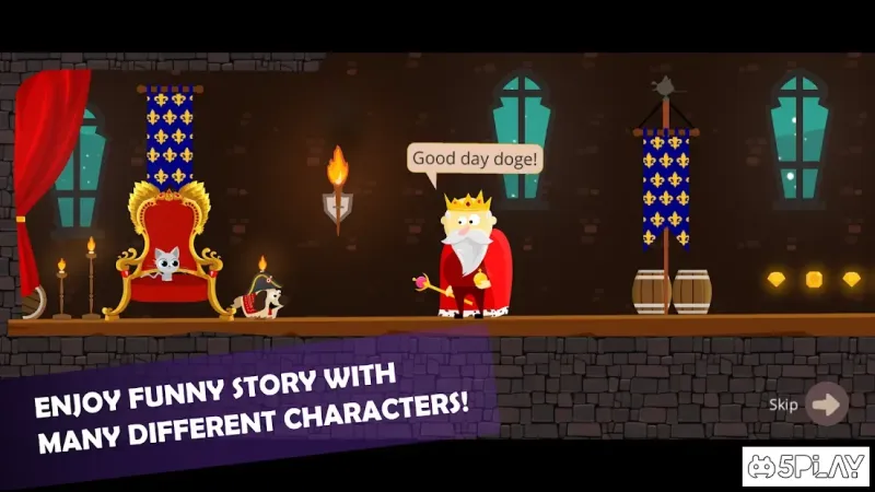 Doge and the Lost Kitten - 2D Platform Game screenshot 1