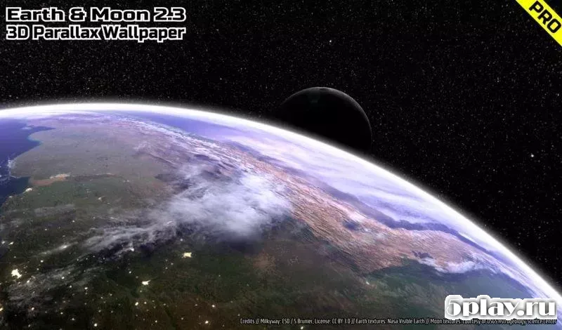 Earth & Moon in HD Gyro 3D PRO 2.9 screenshot 1