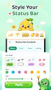 Emoji Battery Status Bar screenshot