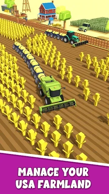 Farming .io - 3D Harvester Game USA 6.0 screenshot 2