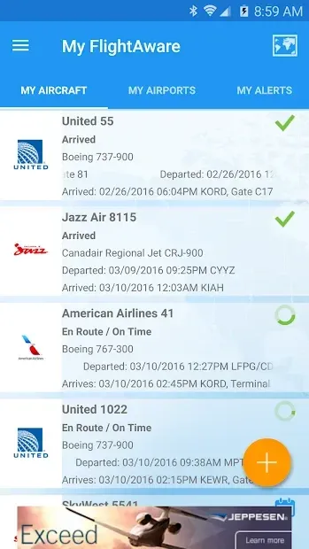 FlightAware Отслеж. полетов 5.6.6 screenshot 1