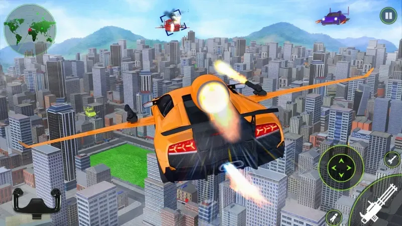 Flying Car Shooting- 3D Машина Моделирование Игра v1.4 screenshot 2