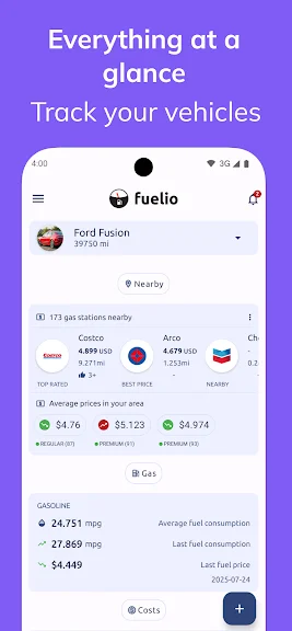 Fuelio: паливо і витрати screenshot