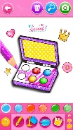 Glitter beauty coloring game screenshot