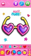 Glitter beauty coloring game screenshot