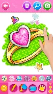 Glitter beauty coloring game screenshot