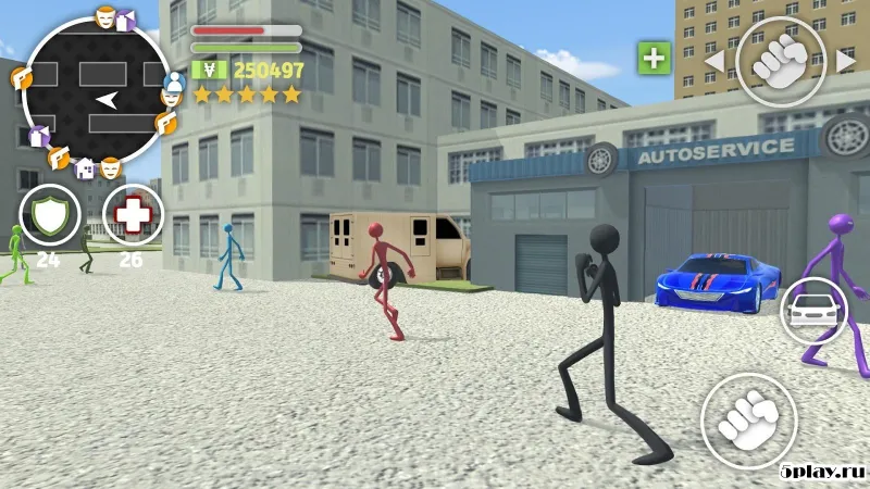 Grand Stickman Auto V screenshot 3