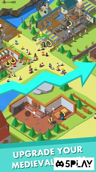 Idle Medieval Town - Tycoon, Clicker, Medieval screenshot 3
