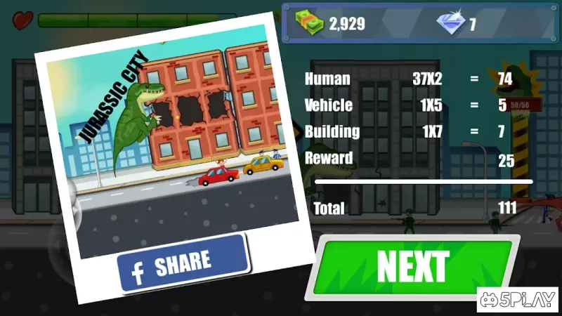 Jurassic Dinosaur: City rampage screenshot 4