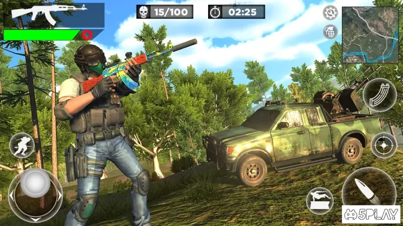 Modern Survival Battlegrounds Squad Cross Firing screenshot 1