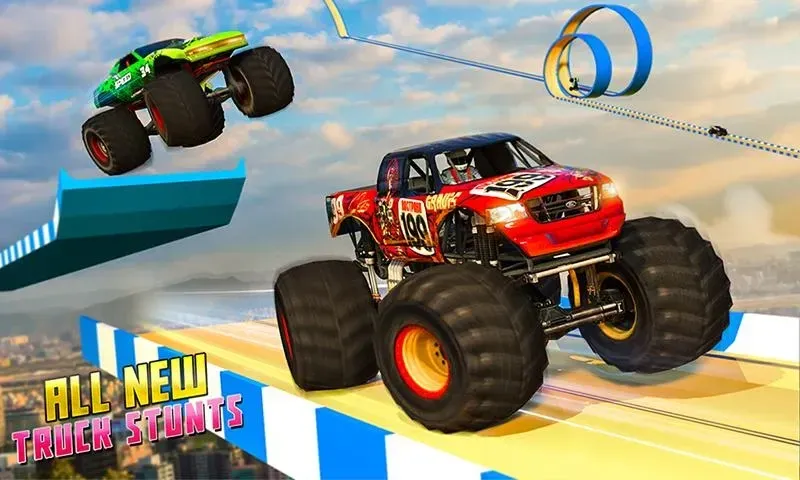Monster truck мега рампа трюки экстремальные 2020 v1.35 screenshot 2