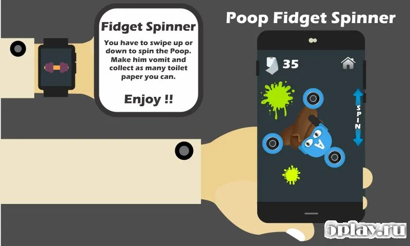 Mr. Hankey Poop Fidget Spinner Emoji Polarized screenshot 2
