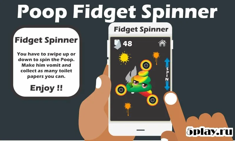 Mr. Hankey Poop Fidget Spinner Emoji Polarized screenshot 3