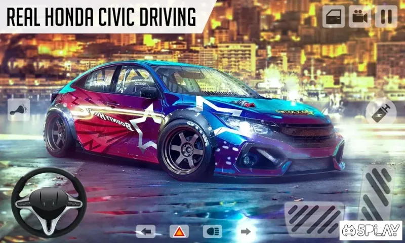 Симулятор дрифтинга и вождения: игра Honda Civic 1.9 screenshot 3