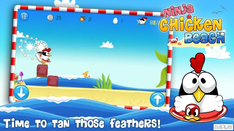 Ninja Chicken Beach screenshot 2