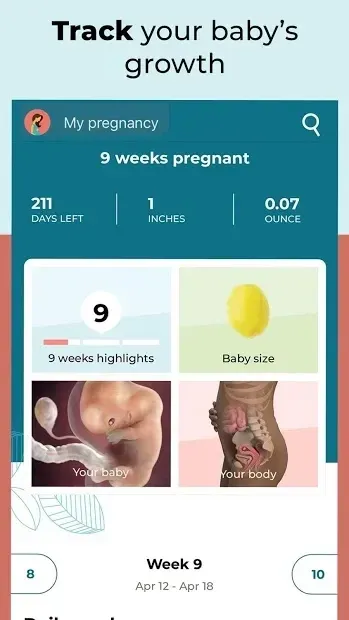 Pregnancy Tracker + Countdown to Baby Due Date 4.7.0 screenshot 1