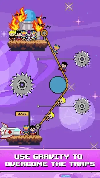 Rope Pixel Master - Rescue Hero Academy 0.19 screenshot 2