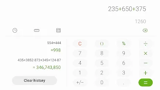 Samsung Calculator screenshot