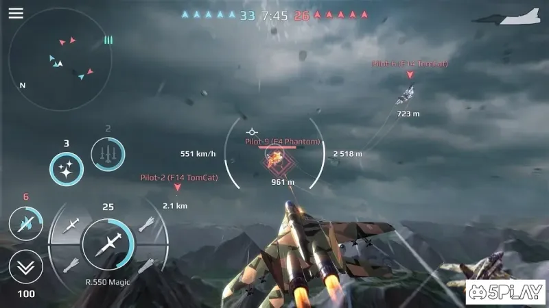 Sky Combat: онлайн ПВП бои на самолётах 5х5 v8.0 screenshot 3