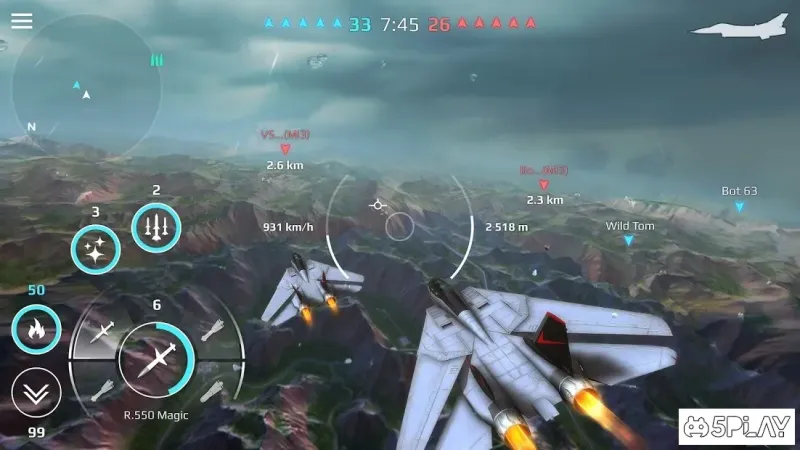 Sky Combat: онлайн ПВП бои на самолётах 5х5 v8.0 screenshot 4