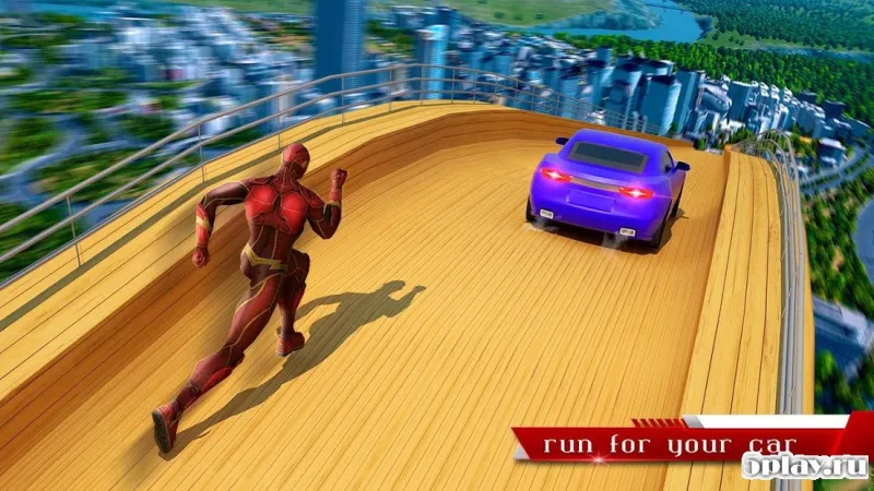 Super Speed ​​Hero Mega Ramp Racing Stunts screenshot 4