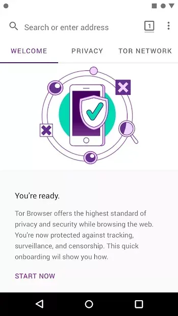 Tor Browser 10.0.16 screenshot 1