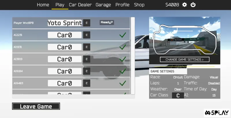 Tuner Z - Car Tuning and Racing Simulator 0.9.6.4.6 screenshot 1