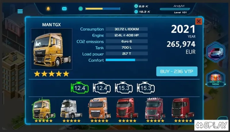 Virtual Truck Manager 2 Tycoon trucking company 1.0.0d screenshot 1
