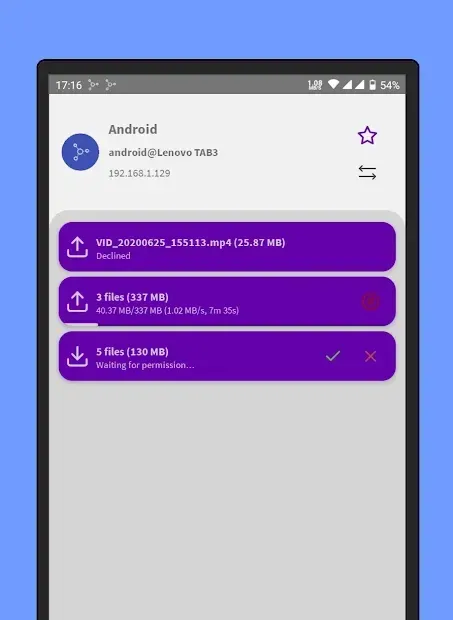 Warpinator for Android (unofficial) 1.1 screenshot 1