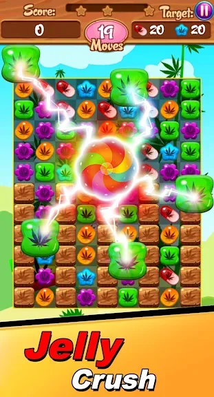 Weed Crush Match 3 Candy - ganja puzzle games screenshot