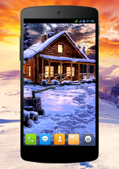 Winter Holiday Live Wallpaper screenshot