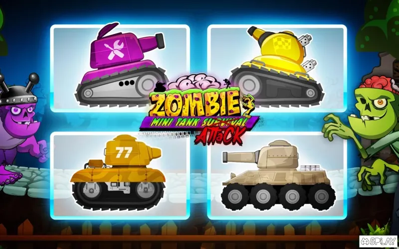 Zombie Survival Games: Pocket Tanks Battle screenshot 1