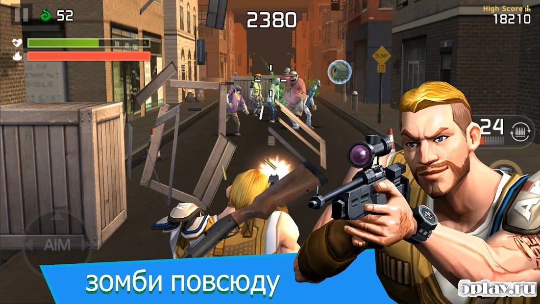 Бегущие мертвецы -Zombie Стрельба Запуск FPS игры v1