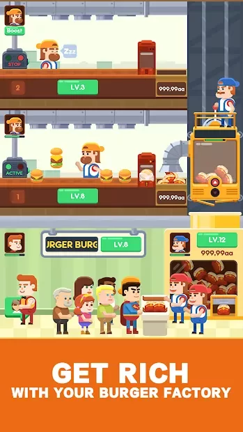 FACTORY IDLE BURGER - Гра імперії магната 1.1.1.1