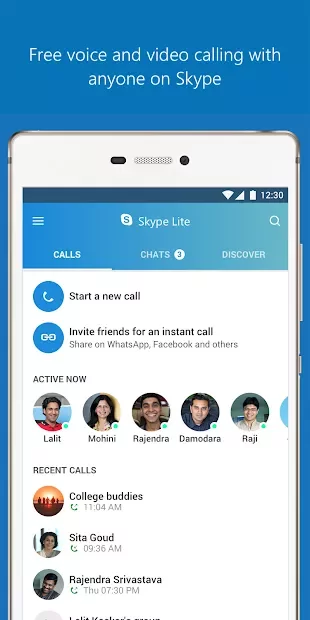 Skype Lite - Free Video Call & Chat 1.84.76.1