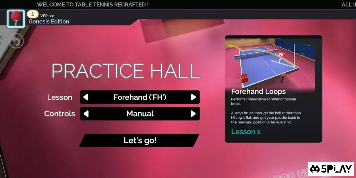 Табличний теніс набрався: Genesis Edition v1.043