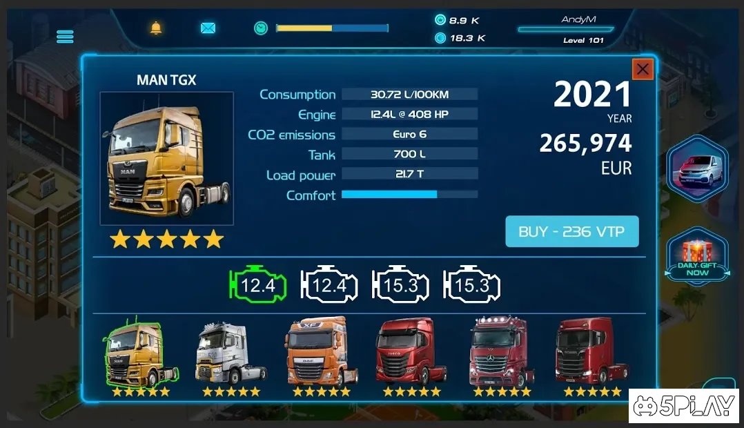 Virtual Truck Manager 2 Tycoon trucking company 1.0.0d
