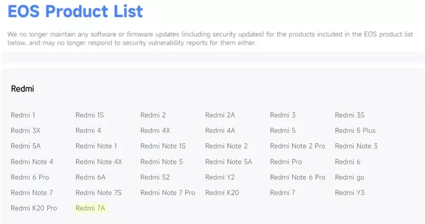 Xiaomi доповнив список пристроїв, які перестануть отримувати оновлення 