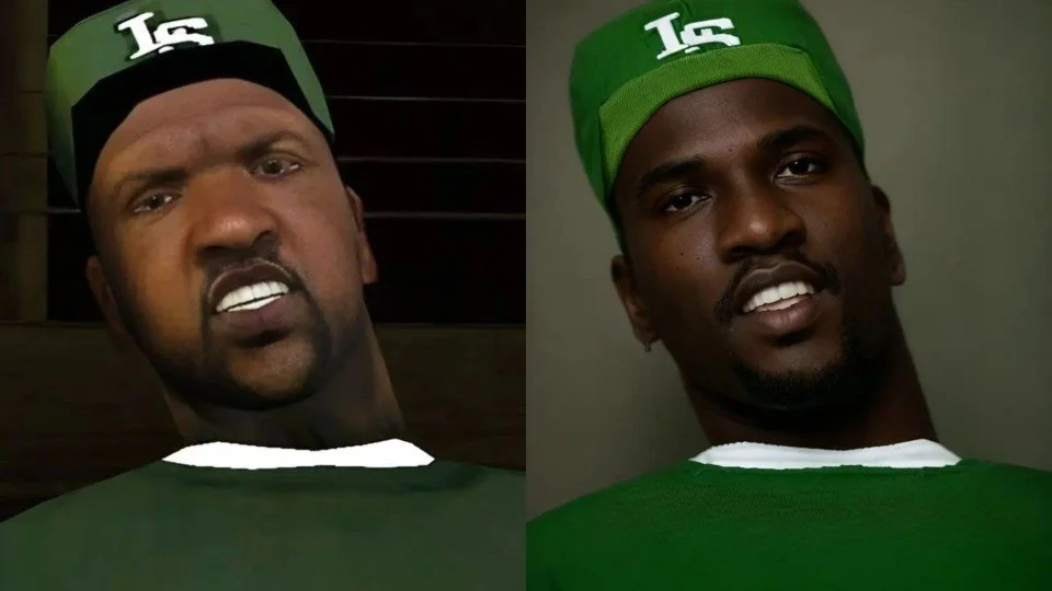 Нейронна мережа, виготовлена ​​з персонажів GTA: Сан -Андреас Реальні люди